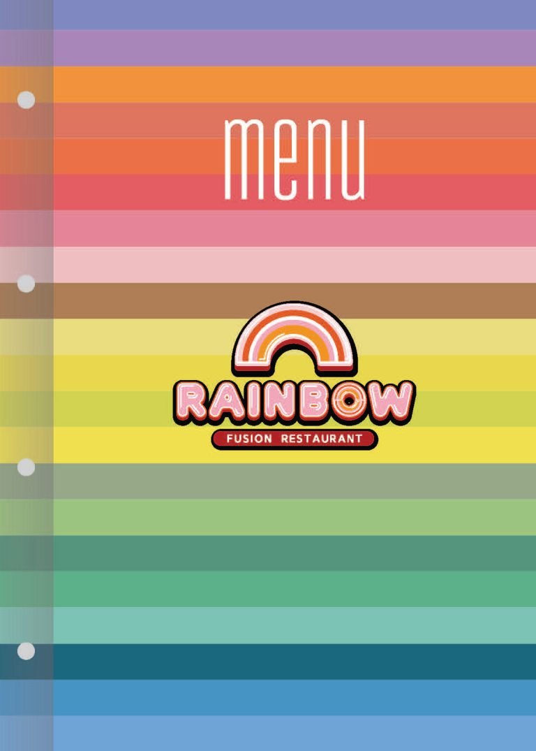 Professional Menu Design for Restaurants – Rain Bow Menu