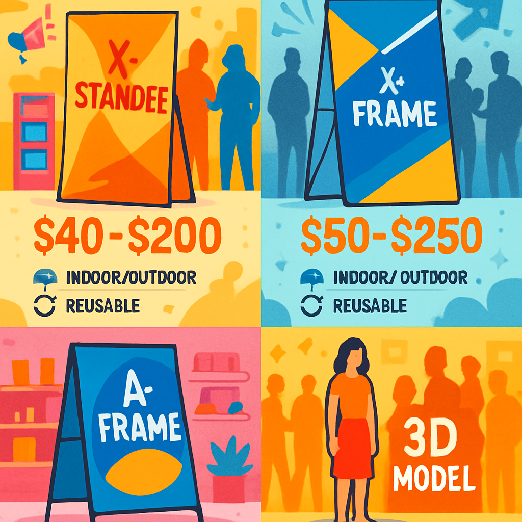 Các Loại Standee Phổ Biến Và Ưu Điểm