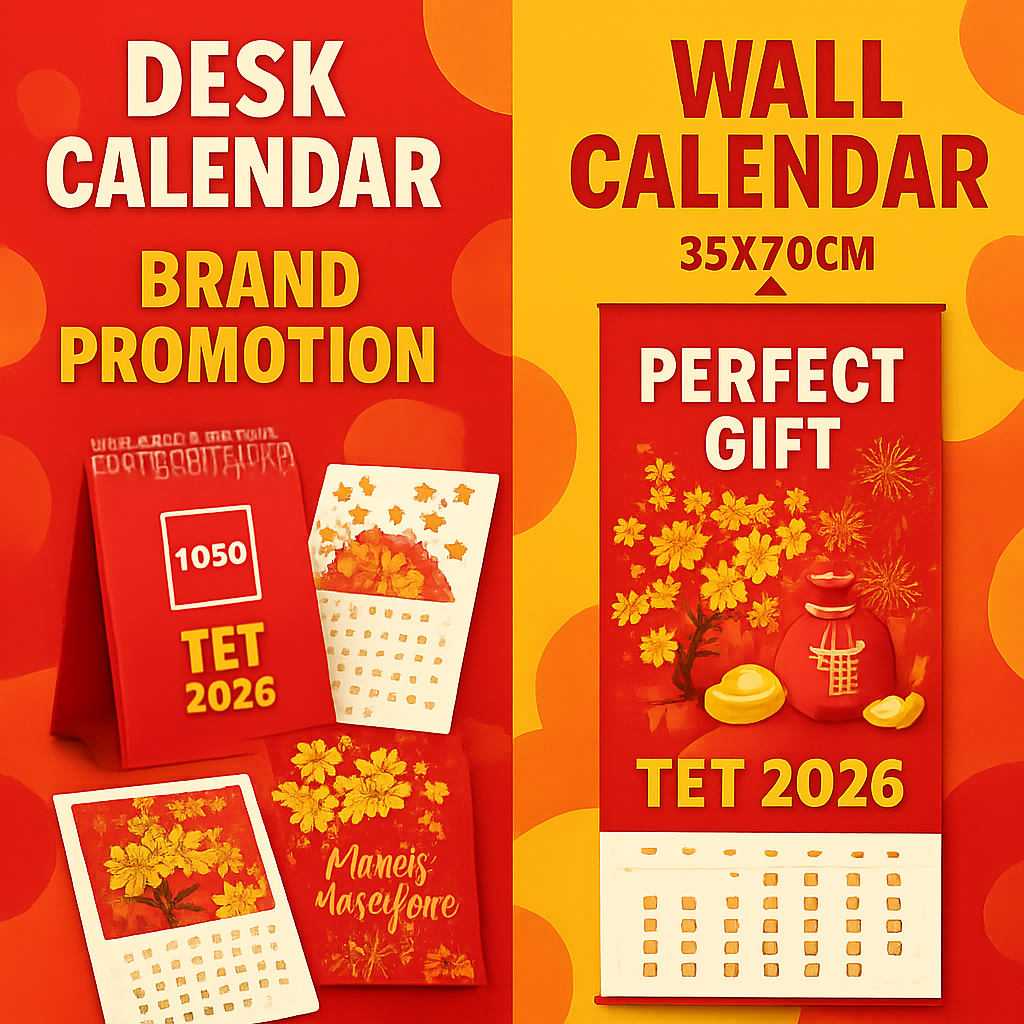 In Lịch Để Bàn & Treo Tường Quà Tặng Doanh Nghiệp Tết 2026