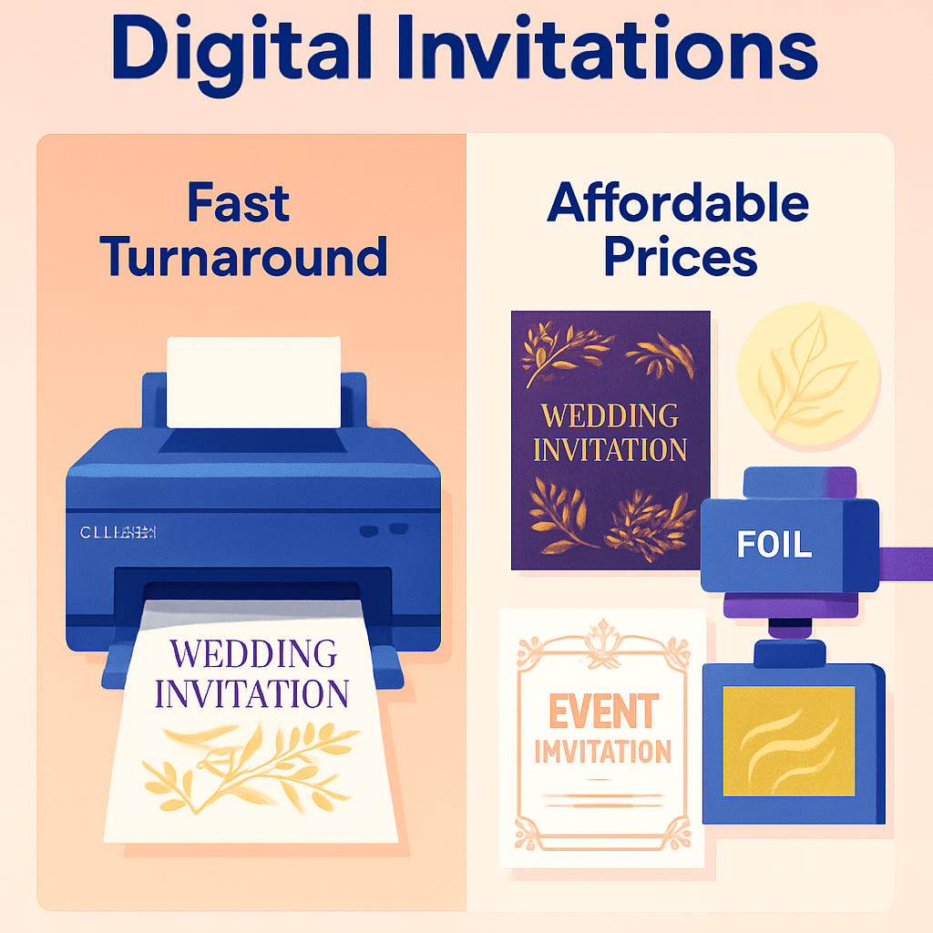 In Thiệp Mời Nhanh Chất Lượng Kỹ Thuật Số