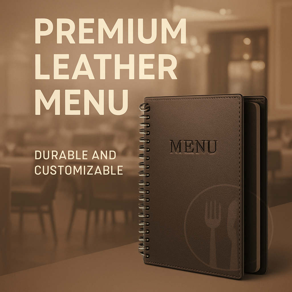 Menu Bìa Da Sang Trọng Bền Đẹp