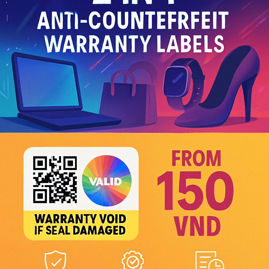 Tem Bảo Hành Chống Giả 2in1 Uy Tín Giá Rẻ